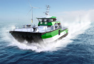 WAVECRAFT Sprinter series fast crew transfer vessels for offshore wind farms.