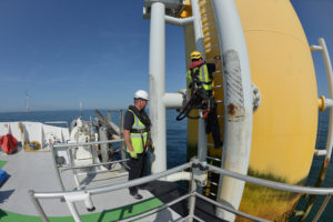 Accessing wind turbine Umoe Firmus