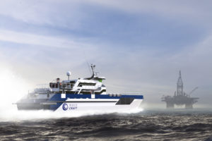 WAVECRAFT Voyager 38 fast crew transfer vessel for offshore O&G sector.
