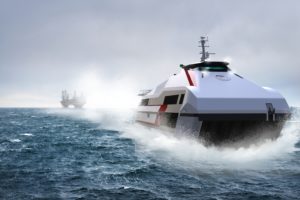 WAVECRAFT VOYAGER 38X fast crew transfer vessel for offshore O&G sector.