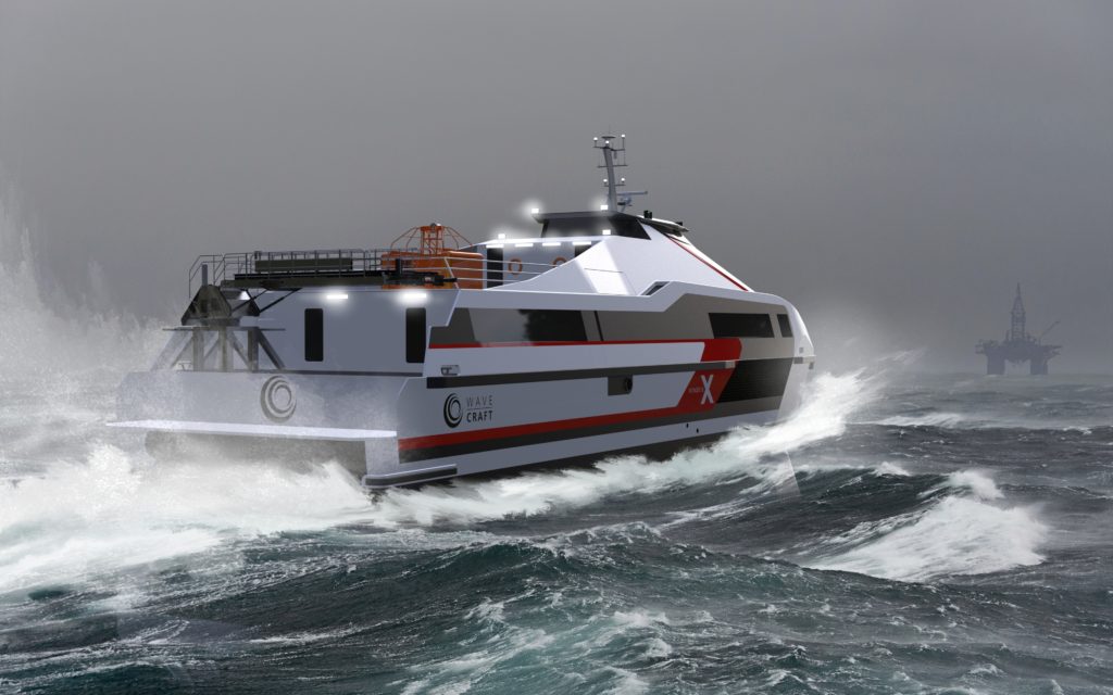 WAVECRAFT Voyager 38 X for fast offshore crew transfer.