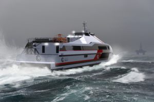 WAVECRAFT Voyager 38 X for fast offshore crew transfer.